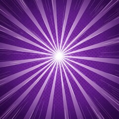 Obraz premium superhero fights or energy blasts, Comic book halftone dots, dynamic motion effects for manga action wallpaper, Purple anime explosion background with radial speed lines bursting from bright white 