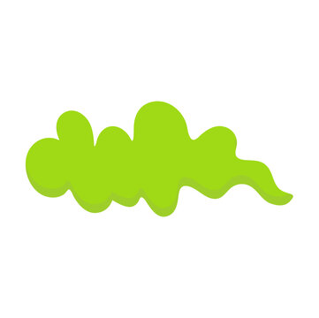 Bad smelling green smoke cloud vector illustration 