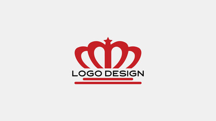 Elegant Red Crown Logo Design – Luxury Royalty-Inspired Vector Emblem – Minimal Monogram Branding Concept for Beauty, Fashion, Luxury, or Premium Products

