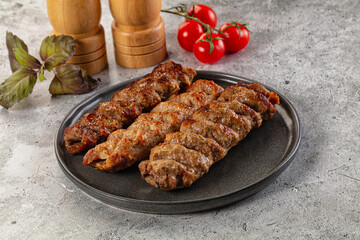 Grilled kebab minced meat barbecue