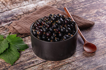 Sweet juicy Black currants berries