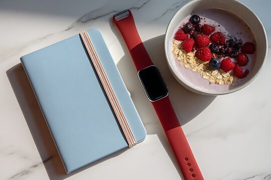 Start your day right with a delicious smoothie, a smart watch and a journal to stay organized
