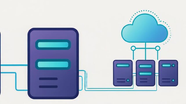 Cloud Computing Network Infrastructure Animation