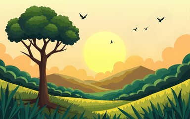 Vector illustration for Rwanda Independence Day banner. High quality