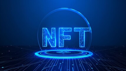 Nft digital art futuristic technology - Powered by Adobe