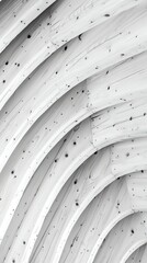 Abstract White Wooden Arch Structures with Black Dots in Modern Architectural Style
