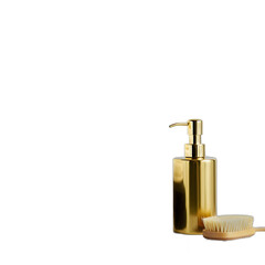 Obraz premium Bathroom accessories and towel isolated on transparent background 