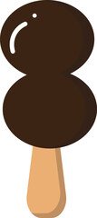 Double scoop chocolate ice cream pop