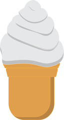 Soft serve ice cream cone