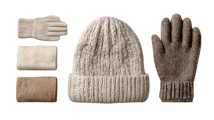 Winter accessories flat lay