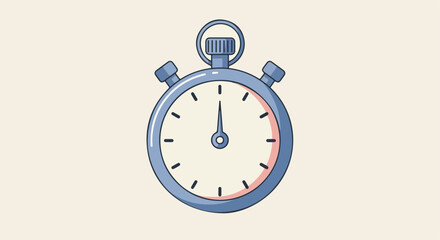 Illustration of a stopwatch, light background