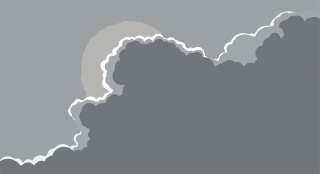 Stylized overcast sky with a hint of sun