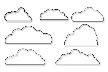 Cloud Shapes Collection for Weather Forecast and Sky Background