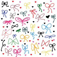 seamless pattern with ribbon