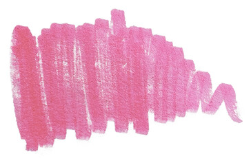 png image of Pink marker stroke texture. Hand-drawn brush scribble doodle of a bright pink highlighter.