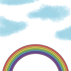 Obraz premium rainbow and clouds