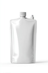 White Blank Spout Pouch Packaging Mockup