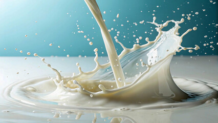 pouring milk into a glass