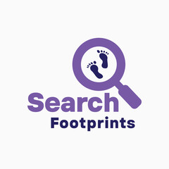 search footprint Vector Design Logo detective investigation Business Company logotype