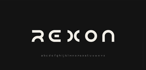 Minimal modern logo alphabet fonts. Typography minimalist urban sans serif digital fashion future creative logos fonts. vector illustration