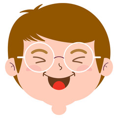 boy playful face cartoon cute