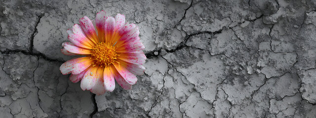 Die letzte Blume im Beton