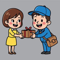 Package Delivery Delivers Packages to Customers