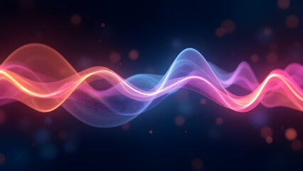 Colorful Abstract Light Wave &ndash; Futuristic Energy Flow Background