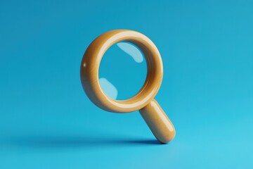 Search and Discovery: A 3D Icon of a Magnifying Glass