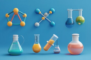Modern Science and Technology: A Collection of 3D Icons