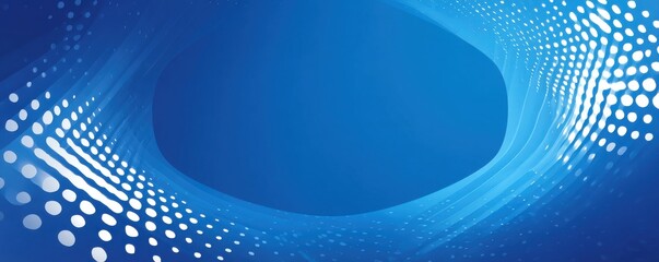 Obraz premium Abstract blue background with flowing curves and geometric square elements