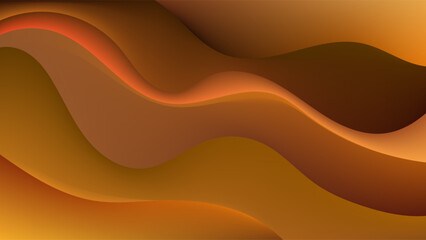 ABSTRACT BACKGROUND WITH HANDDRAWN ORGANIC SHAPES GRADIENT MESH SMOOTH LIQUID AUTUMN ORANGE BROWN COLORFUL DESIGN VECTOR TEMPLATE GOOD FOR MODERN WEBSITE, WALLPAPER, COVER DESIGN 