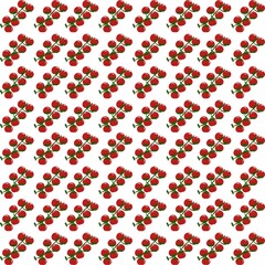 Fruit pattern, Berry pattern, Cute fabric design, Red berry print
