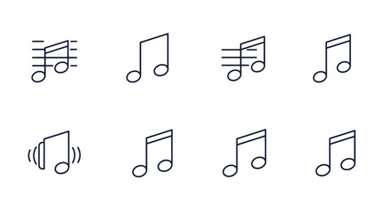 Music note symbols pattern graphic design