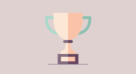 Simple, stylized trophy illustration on light gray background