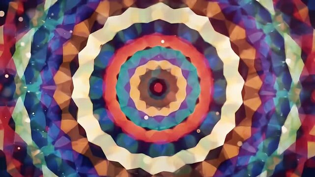 Vibrant kaleidoscope pattern