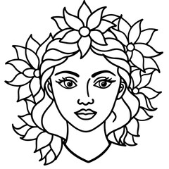 portrait of a girl with a flower