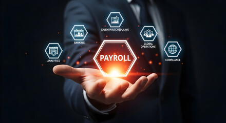 Expertly manage payroll operations showcasing analytics banking global reach and compliance solutions for modern business success