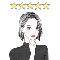 星5つ評価_クール女性ver.
