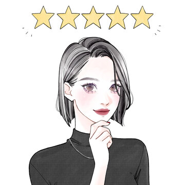 星5つ評価_クール女性ver.