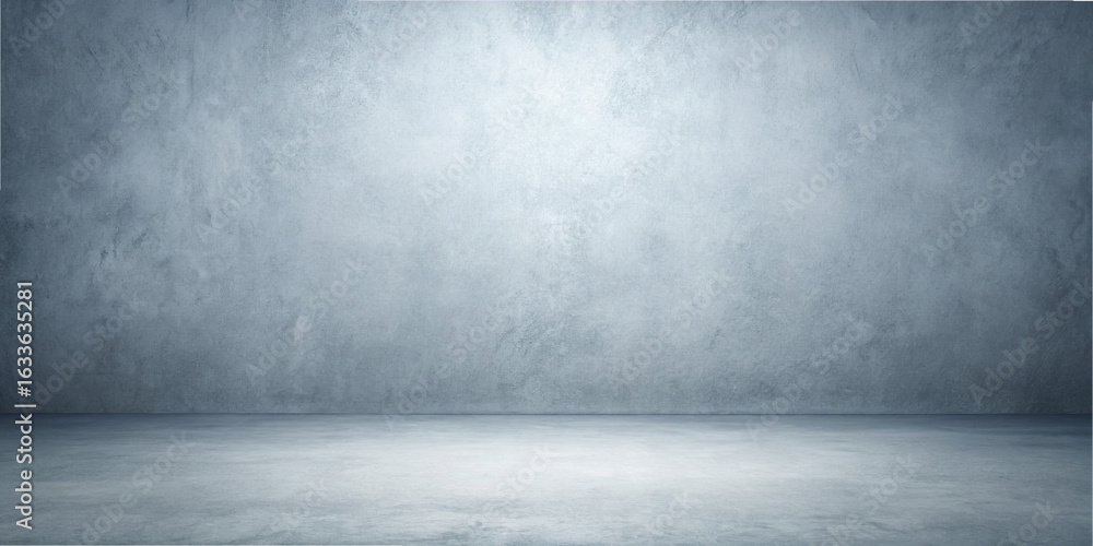 Poster this setting features a spacious gray concrete room with smooth walls and floor, illuminated softly 