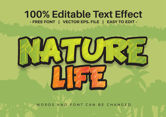 Nature Life text effect