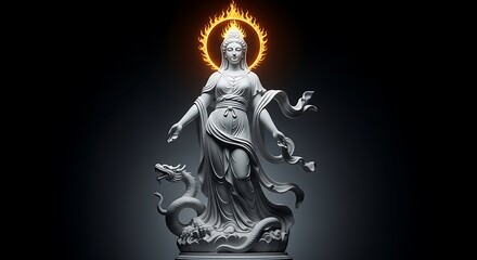 Fototapeta premium Golden Goddess Statue