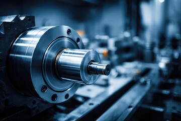 Fototapeta premium Close-up of industrial machine parts