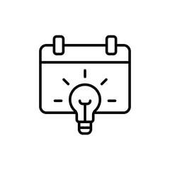 Design thinking outline icons, minimalist vector illustration ,simple transparent graphic element .Isolated on white background