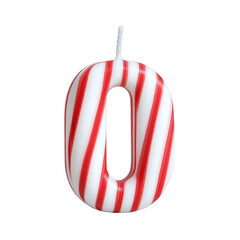 alphabet red white letter O candle birthday alphabet luxury texture on white background
