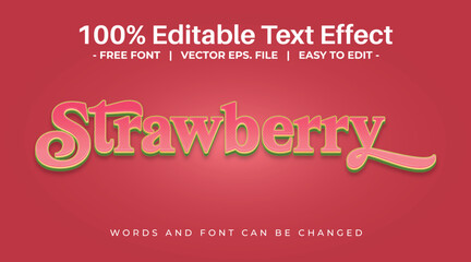strawberry text effect