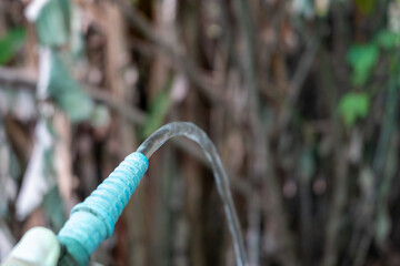 water flowing from a fountain
