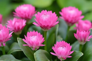 Obraz premium Close-up of vibrant pink flowers