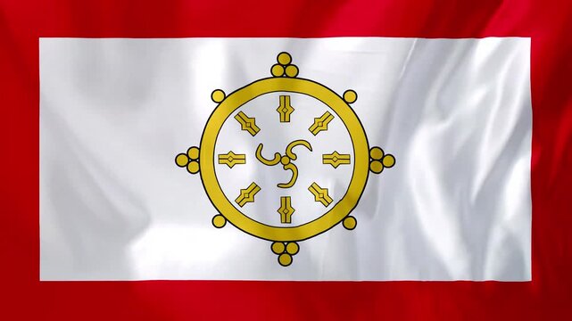 Sikkim Flag Waving Motion Animation 4K